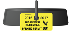 Rearview mirror parking permit sample